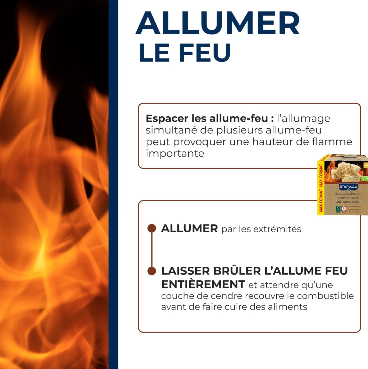 Rouleaux allume feu FSC®