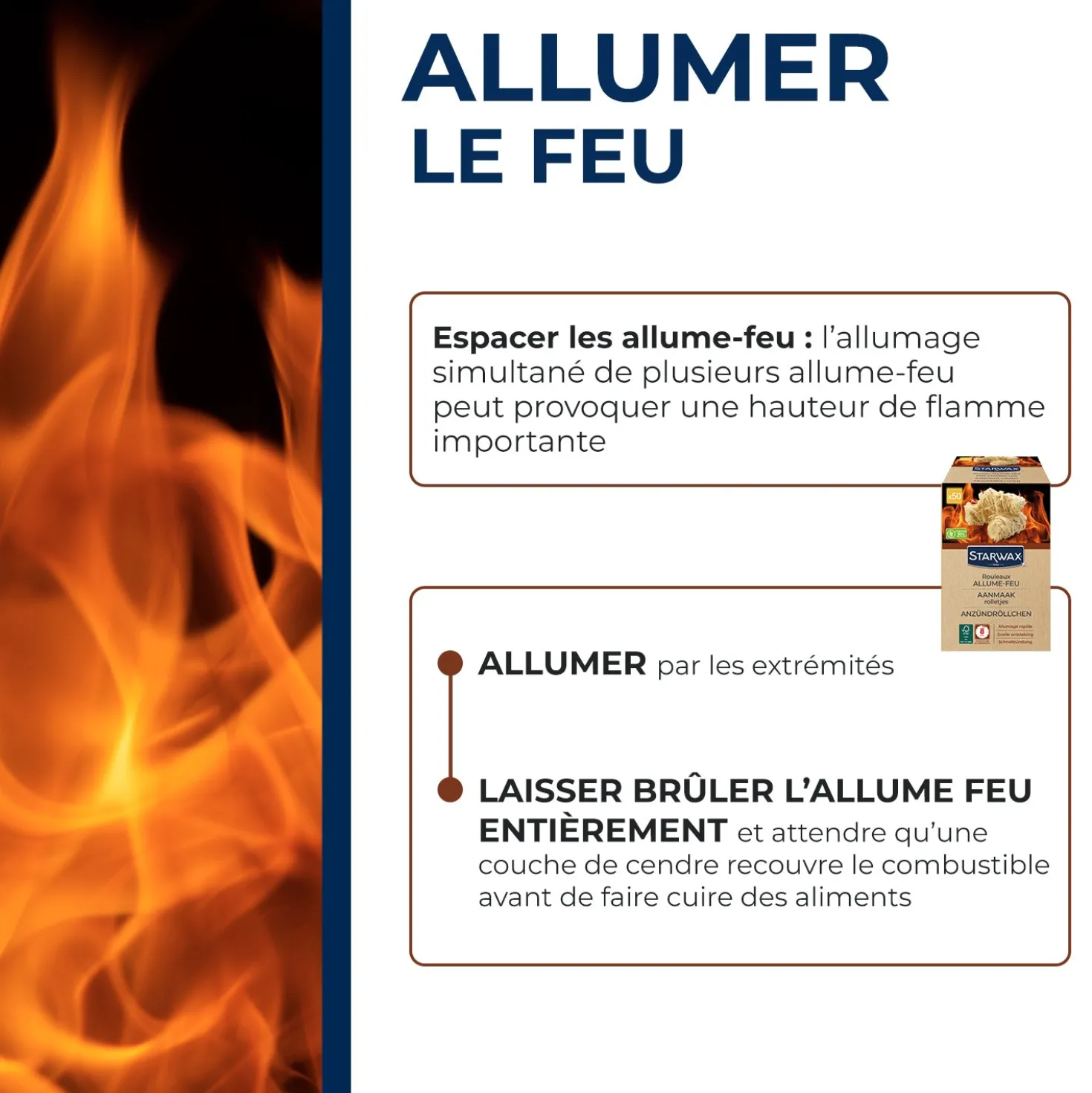 Rouleaux allume feu FSC®
