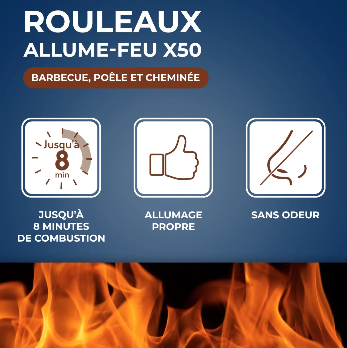 Rouleaux allume feu FSC®