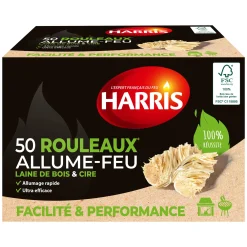 50 rouleaux allume-feu 100% naturels FSC®