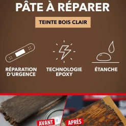 Répare vite, pâte à réparer bois epoxy