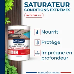 Saturateur bois extérieurs conditions extrêmes