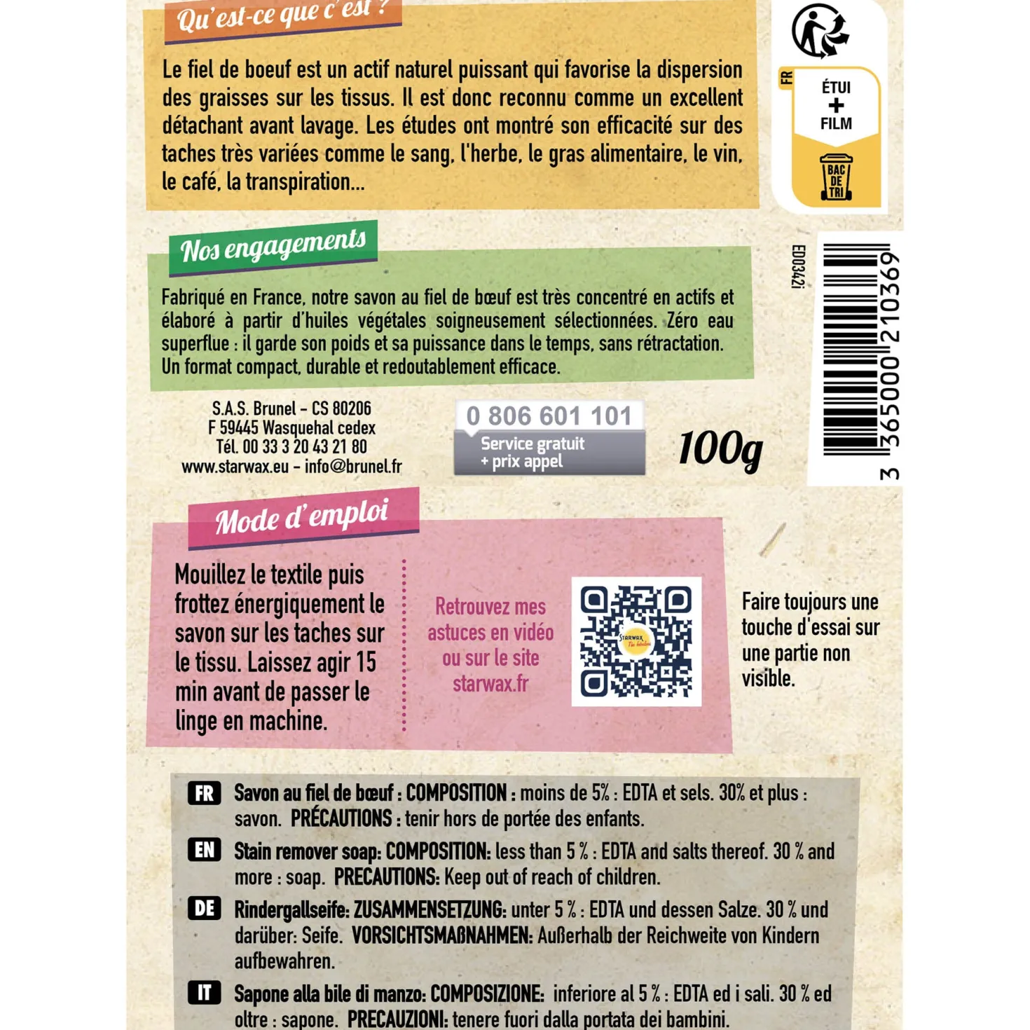Savon au fiel de boeuf