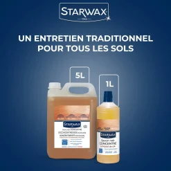 Savon noir à l'huile de lin pour les sols intérieurs