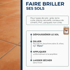 Savon noir à l'huile de lin pour les sols intérieurs