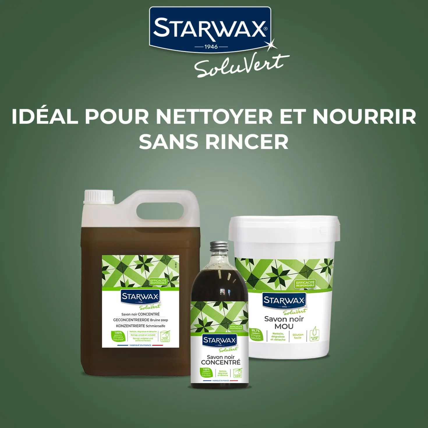 Savon noir mou à l'huile de lin