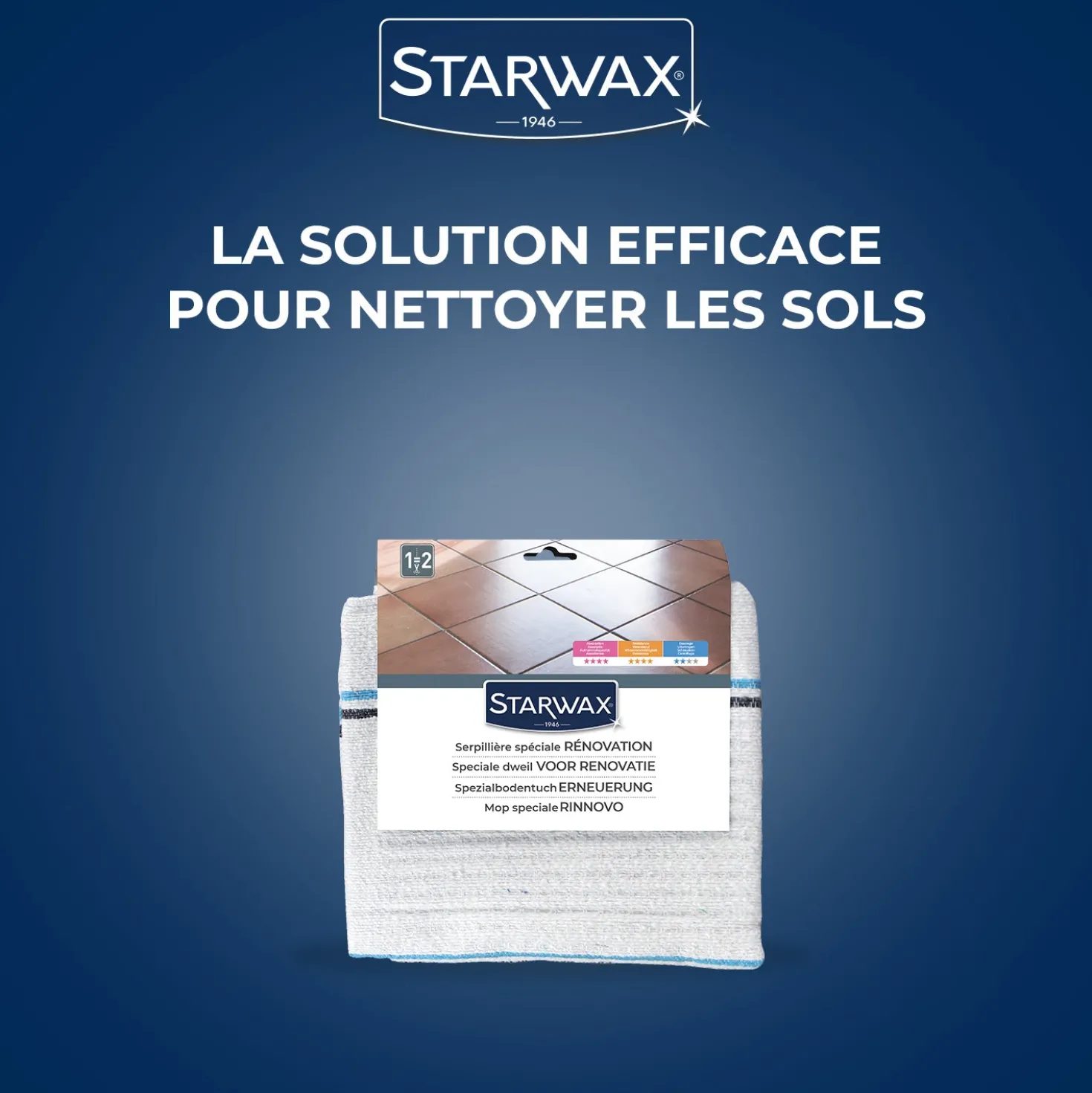 Serpillière spéciale rénovation