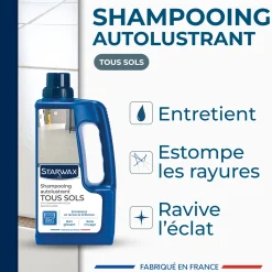 Shampooing autolustrant pour sols intérieurs