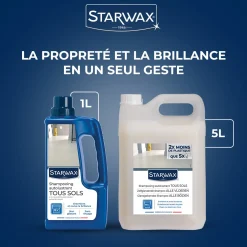 Shampooing autolustrant pour sols intérieurs