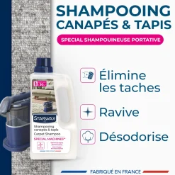 Shampooing canapés & tapis - Spécial machines