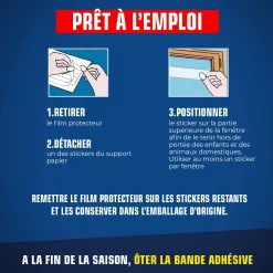 Stickers anti-mouches bandes transparentes