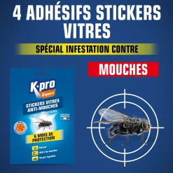Stickers anti-mouches fleurs