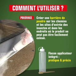 Terre de Diatomée Punaises de Lit avec flacon applicateur
